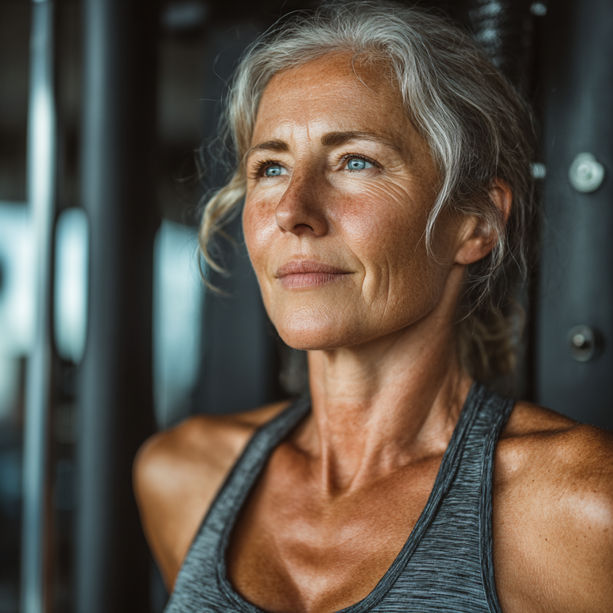 Група літніх людей під час йога-практики